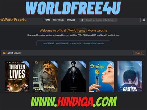 Worldfree4u: Latest HD Bollywood, Hollywood, and South Movies